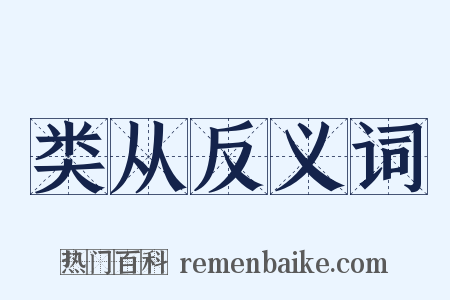 类从反义词是什么意思的图片